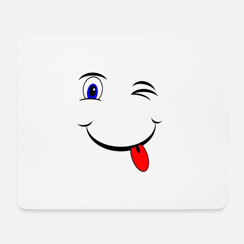 Süsser Smiley Kinder Eltern Baby Geschenk - Mousepad (Querformat) - Weiß