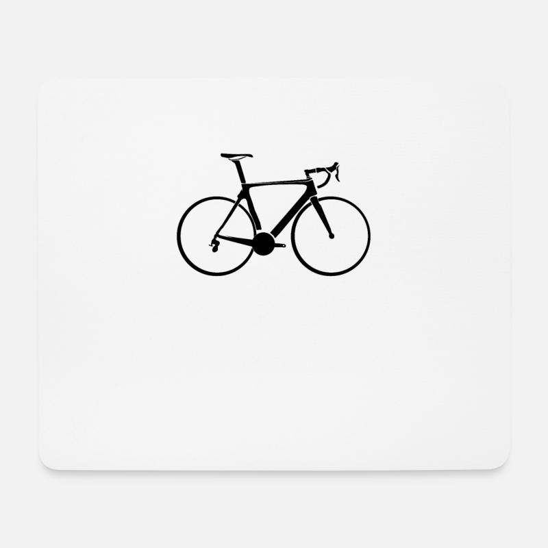 Rennrad, Fahrrad, Radfahrer Geschenk - Mousepad (Querformat) - Weiß