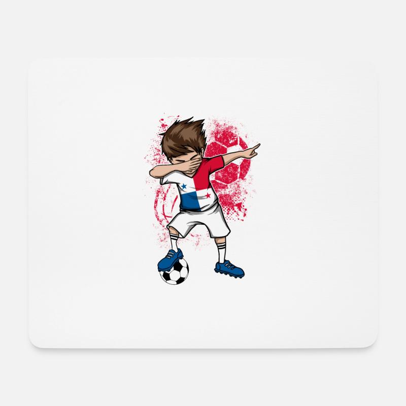 PANAMA Fußballer Dab Nationalmannschaft Trikot - Mousepad (Querformat) - Weiß