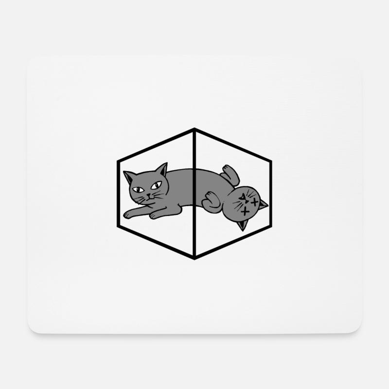 Schroedingers Cat Schrödingers Katze - Mousepad (Querformat) - Weiß