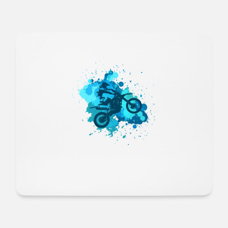 Motocross - Mousepad (Querformat) - Weiß