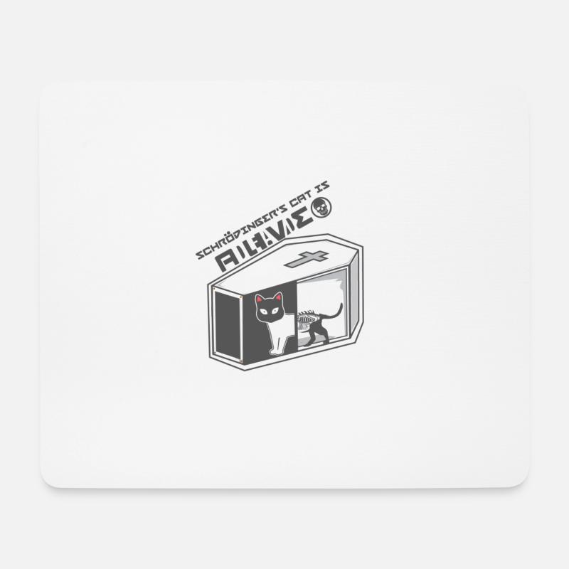 Schroedingers Katze - Mousepad (Querformat) - Weiß