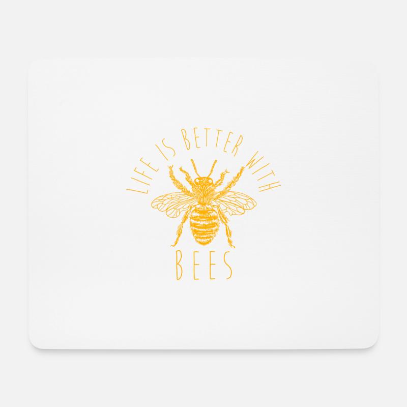 Bienen Imker Geschenk - Mousepad (Querformat) - Weiß