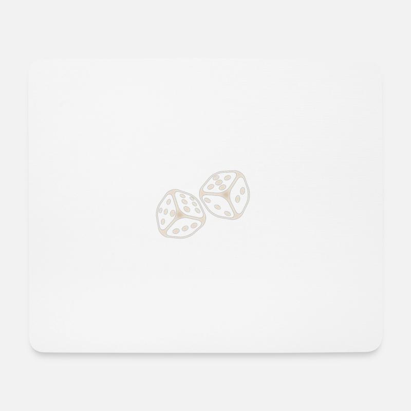 Poker - Würfel - Casino - Glück - Vegas - Mousepad (Querformat) - Weiß