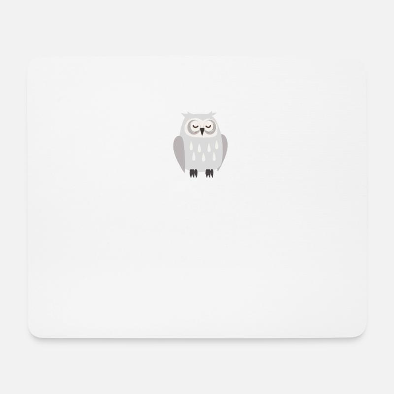 Niedliche Eule ist mein Geist-Tier-cooles Zitat-T-Shirt - Mousepad (Querformat) - Weiß
