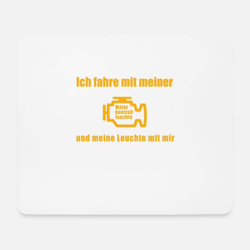 I drive with my engine indicator light - Mouse Pad (horizontal) - white
