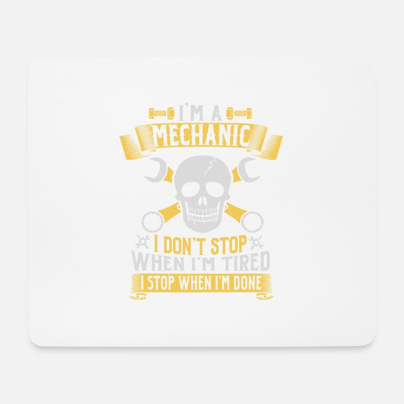 I'ma mechanic - Mouse Pad (horizontal) - white