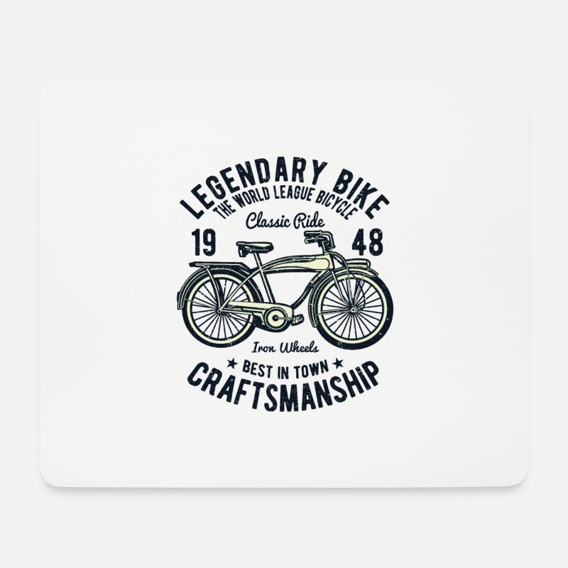 Classic bike - Mouse Pad (horizontal) - white