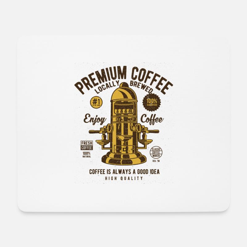 Classic Coffee Maker - Mousepad (Querformat) - Weiß