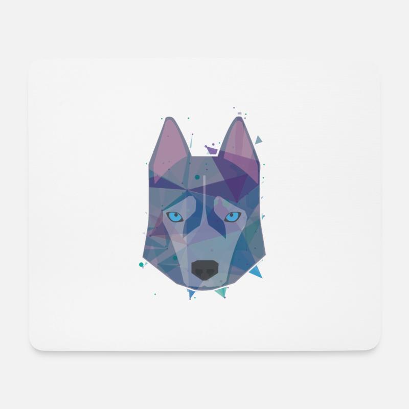 Wolf Tier - Mousepad (Querformat) - Weiß