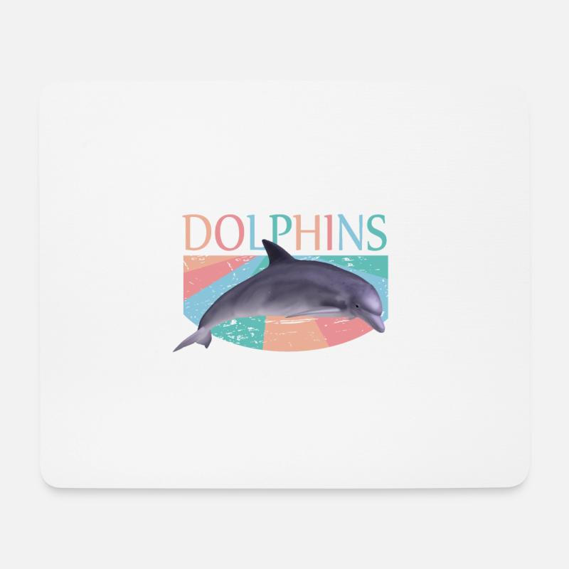Delfin - Mousepad (Querformat) - Weiß