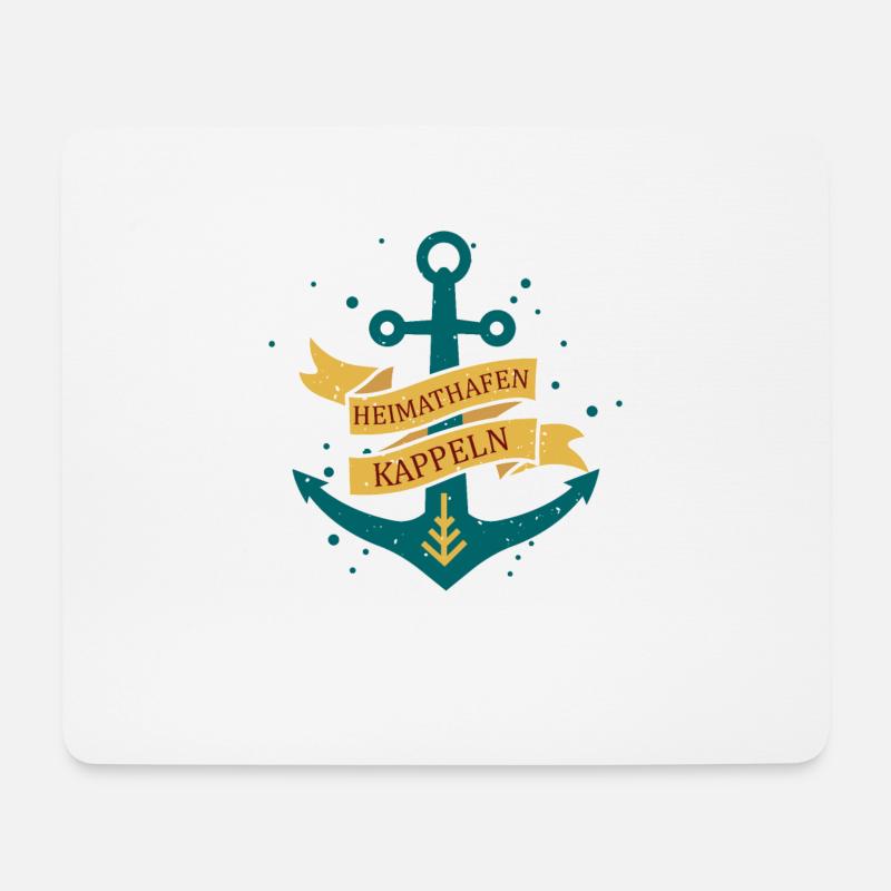 Kappeln Heimathafen Urlaub T-Shirt - Mousepad (Querformat) - Weiß