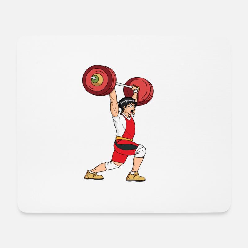 Fitness Gym - Trainingspartner Geschenk - Mousepad (Querformat) - Weiß
