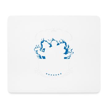 Flames Fire Department Firefighter Firefighter Woman - Mouse Pad (horizontal) - white - Front