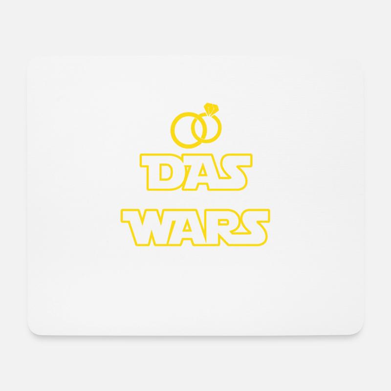 Das Wars, JGA, Hochzeit, heiraten, Geschenk - Mousepad (Querformat) - Weiß