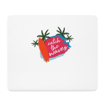 Summer saying beach surfing - Mouse Pad (horizontal) - white - Front