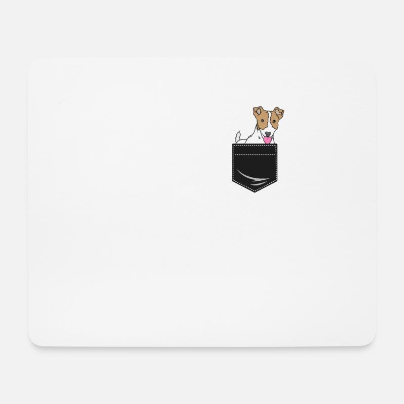 Jack Russell Terrier Hund in Hemdtasche Geschenk - Mousepad (Querformat) - Weiß