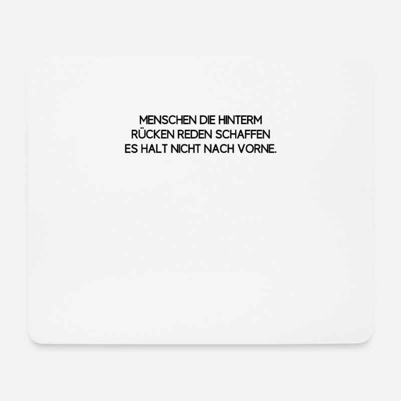 Menschen lästern Rücken Sarkasmus Spruch Geschenk - Mousepad (Querformat) - Weiß