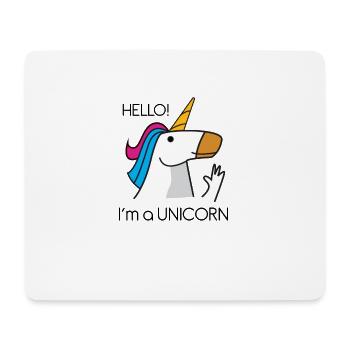 Unicorn hello unicorn Hello - Mouse Pad (horizontal) - white - Front