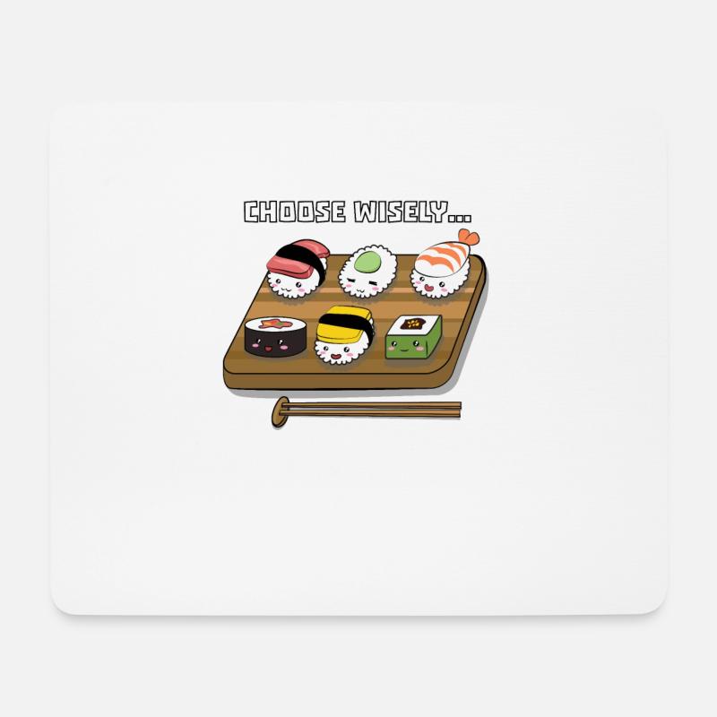 Sushi Auswahl - Mousepad (Querformat) - Weiß