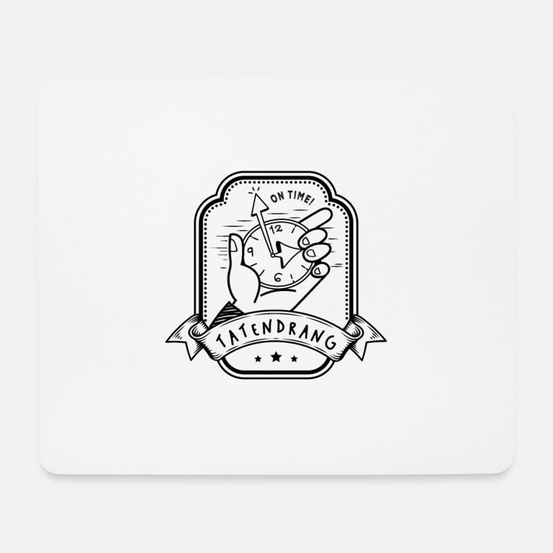 Tatendrang - Wie Andere Länder Deutsche sehen - Mousepad (Querformat) - Weiß