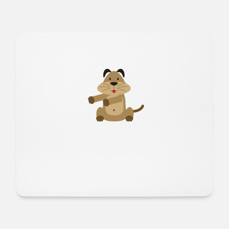 Floss Dance Move Hund - Mousepad (Querformat) - Weiß