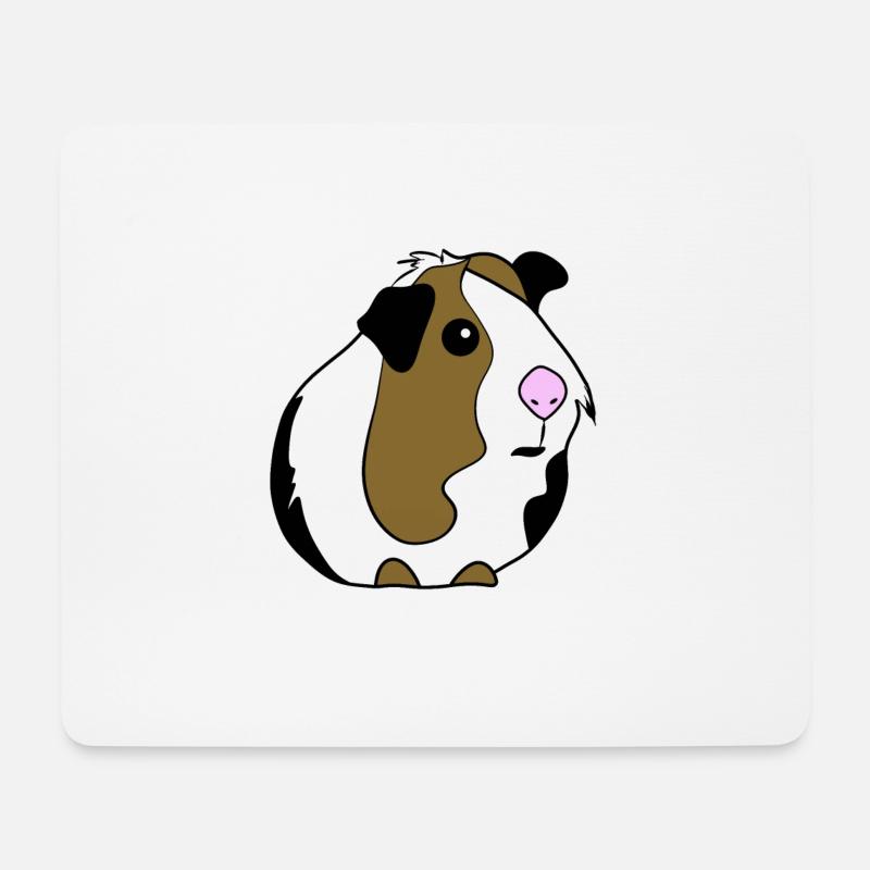 Meerschweinchen - Mousepad (Querformat) - Weiß