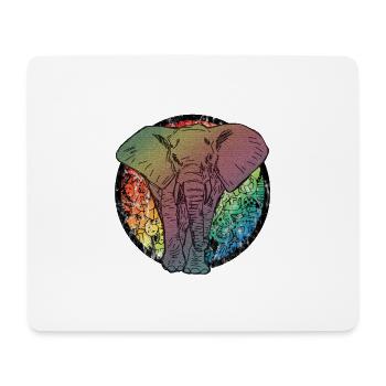 Elefant Comic - Mousepad (Querformat) - Weiß - Vorne
