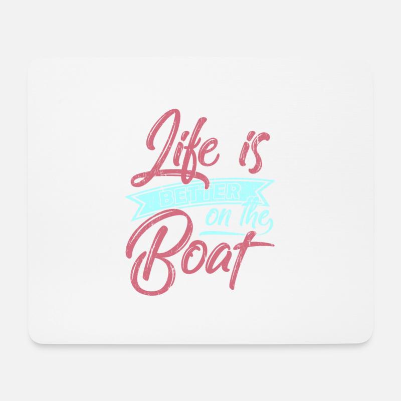 Boot Segeln Ozean Törn Segelboot - Mousepad (Querformat) - Weiß