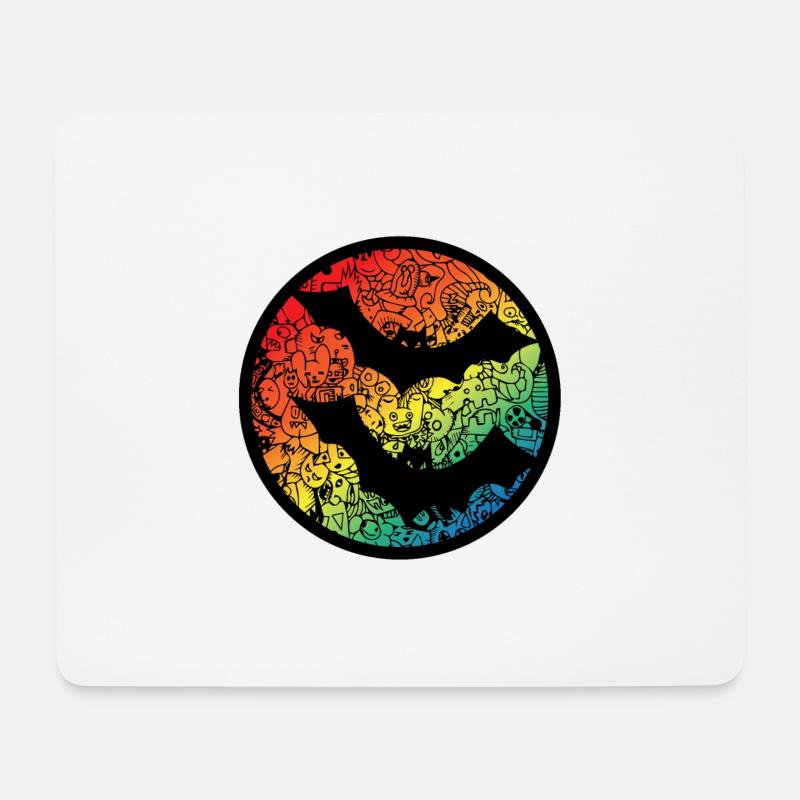 Fledermäuse Comic - Mousepad (Querformat) - Weiß