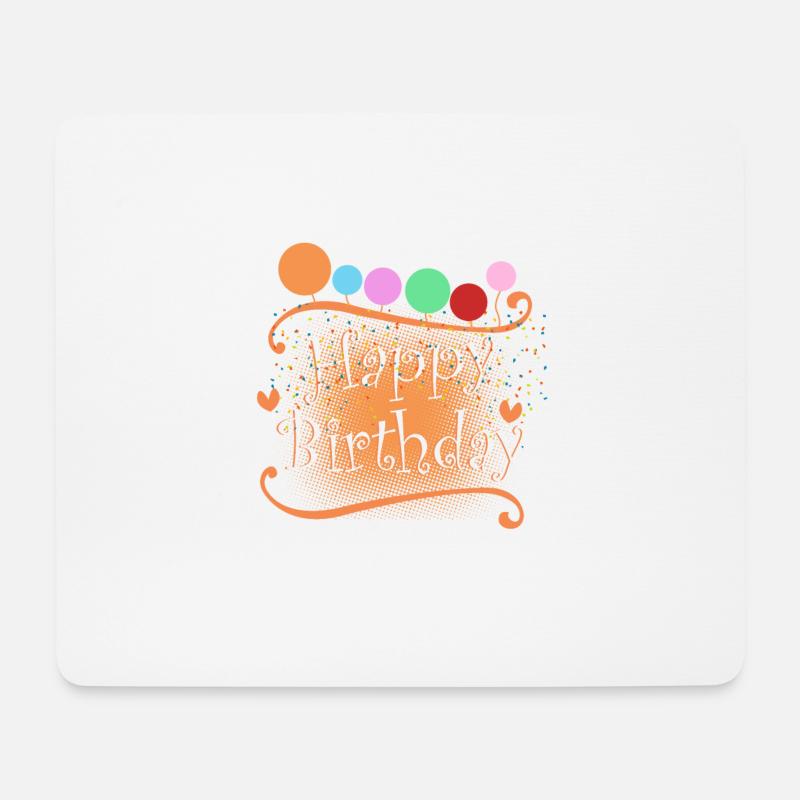 Happy Birthday - Mousepad (Querformat) - Weiß