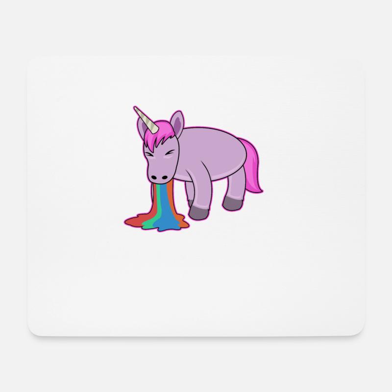 Gay Pride Unicorn Rainbow Gay & Lesbian - Mousepad (Querformat) - Weiß