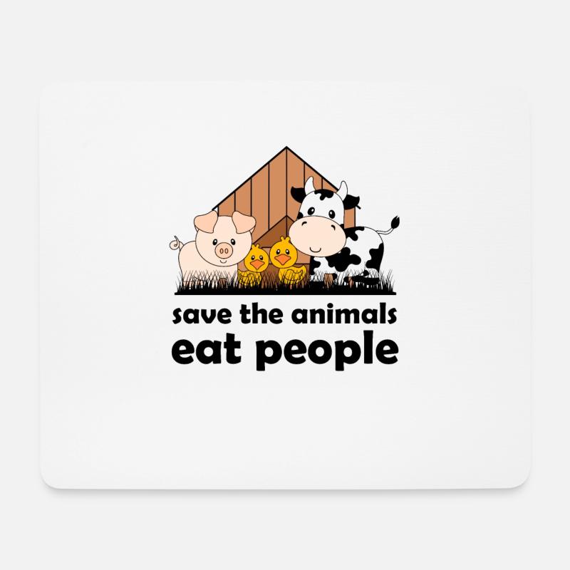 Save the Animals - Mouse Pad (horizontal) - white