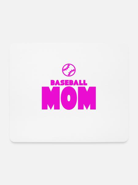 Baseball - Baseball Mom - Mousepad (Querformat) - Weiß
