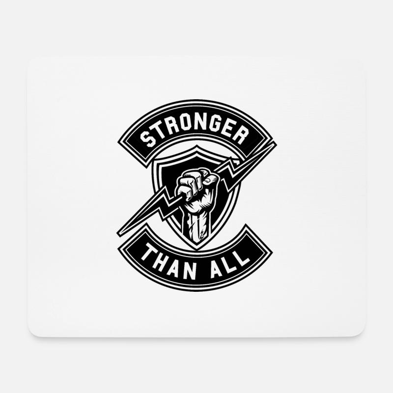 Stronger Than All - Mouse Pad (horizontal) - white