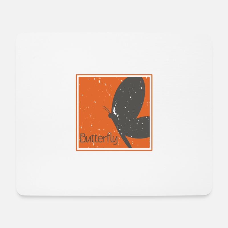 Schmetterling Butterfly - Mousepad (Querformat) - Weiß