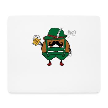 Kartoffel in Tracht Prost - Mousepad (Querformat) - Weiß - Vorne