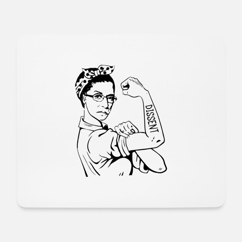 Notorious RBG Unbreakable - Dissent - Mouse Pad (horizontal) - white
