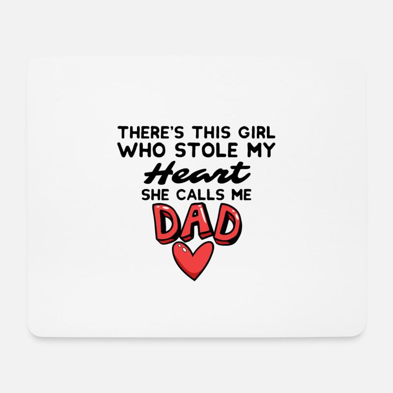 Da ist dieses Mädchen, das mein Herz gestohlen hat, das sie mich nennt - Mousepad (Querformat) - Weiß