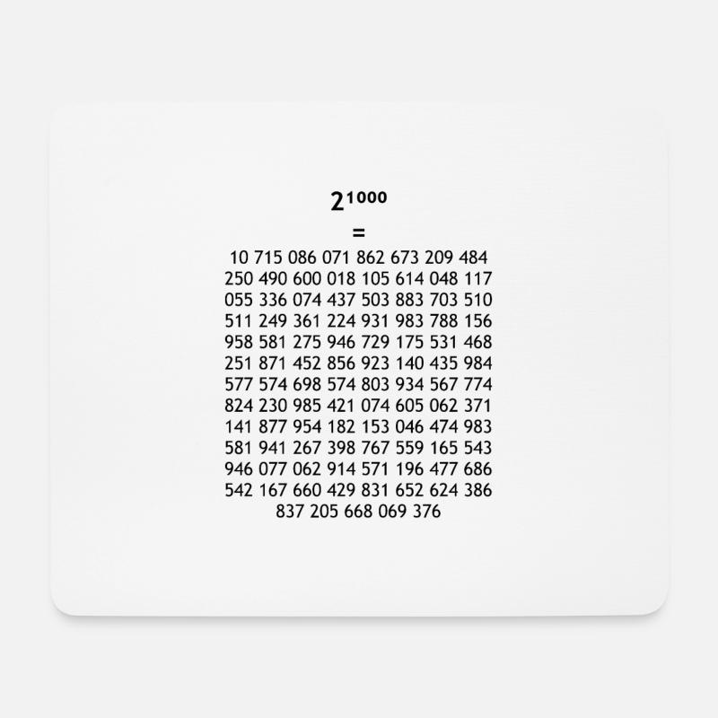 Mathe - Mousepad (Querformat) - Weiß