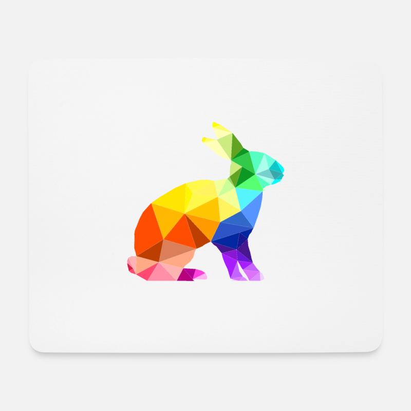 Hase - Mousepad (Querformat) - Weiß