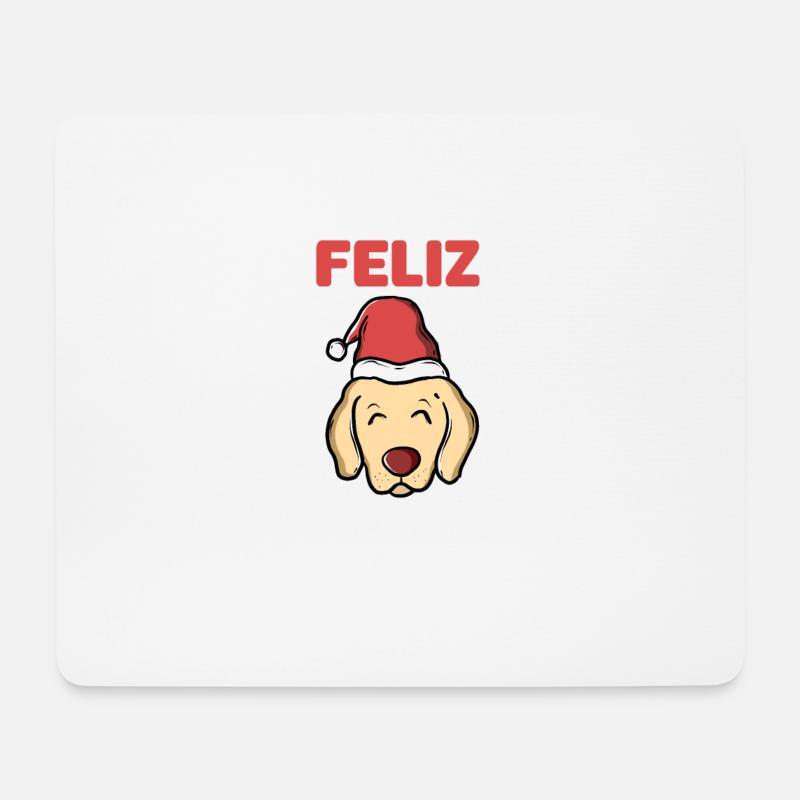 Feliz Navidog - Mousepad (Querformat) - Weiß