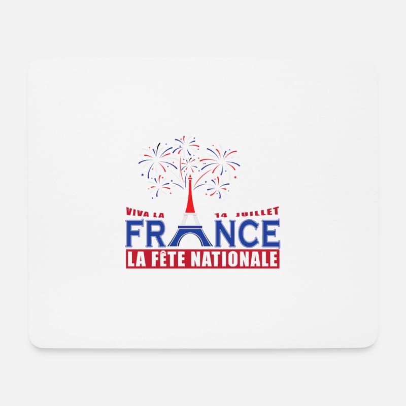 Frankreich 14. Juli Nationalfeiertag Geschenk - Mousepad (Querformat) - Weiß