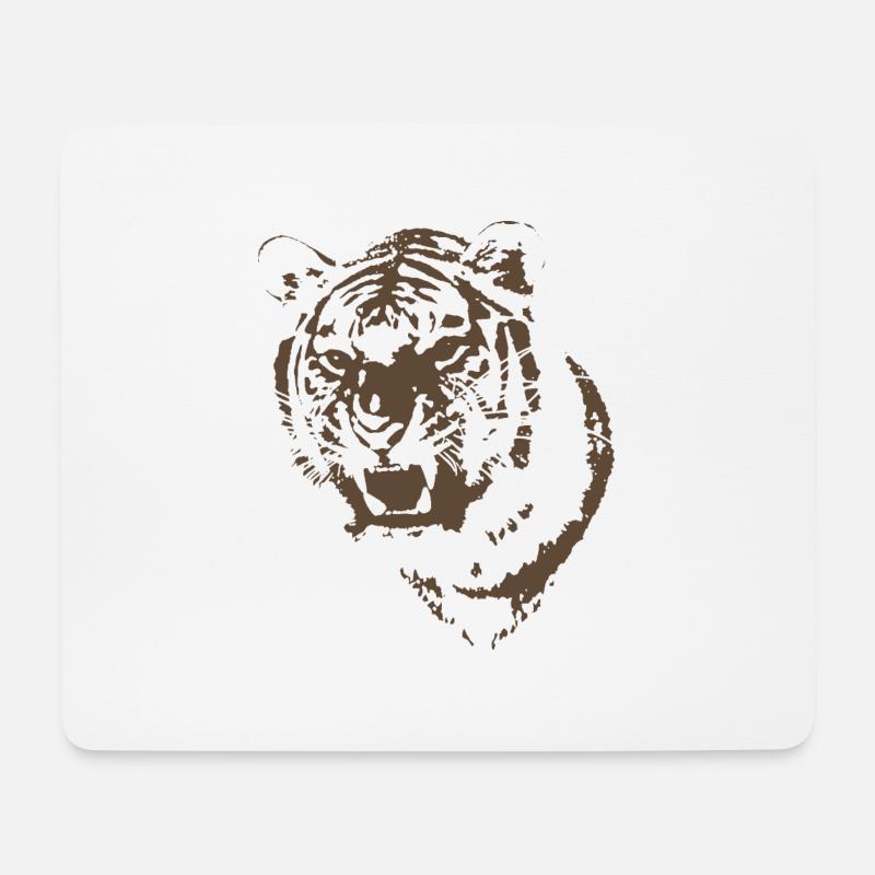 Tiger - Mousepad (Querformat) - Weiß