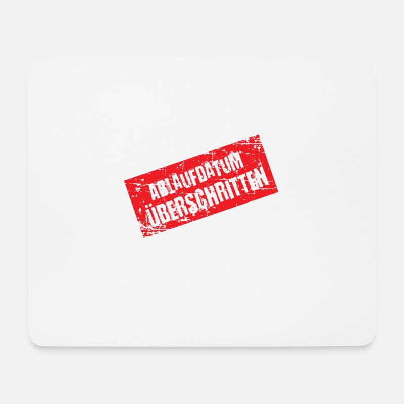 Ablaufdatum Überschritten - Mousepad (Querformat) - Weiß