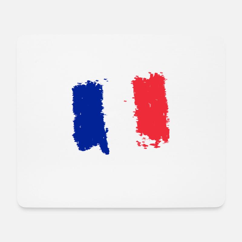France drapeau - Frankreich Flagge - Mousepad (Querformat) - Weiß