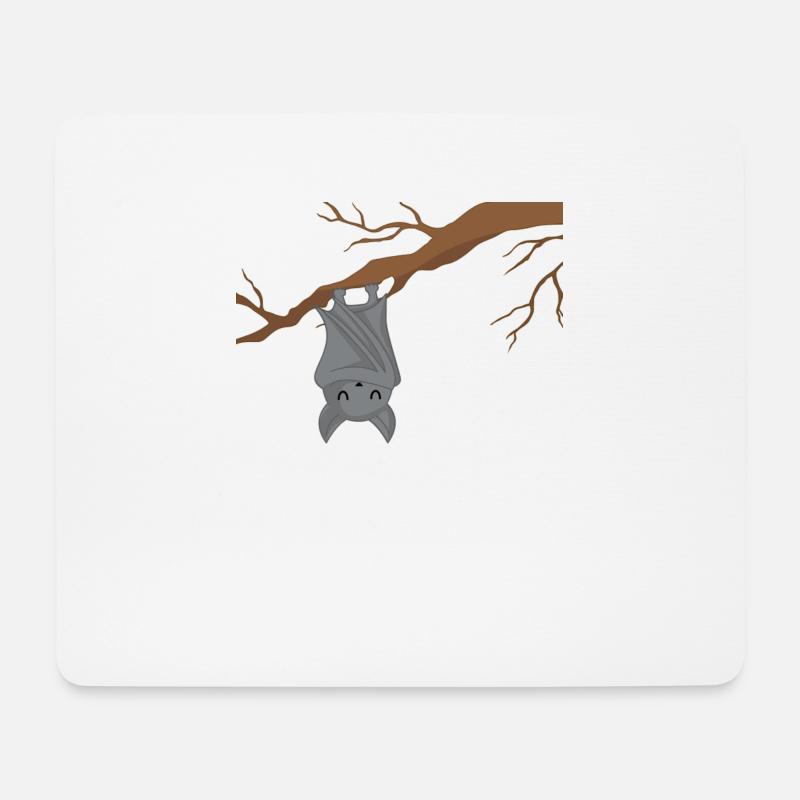 Fledermaus - Fledermaus T-Shirt - Faulenzer - Mousepad (Querformat) - Weiß
