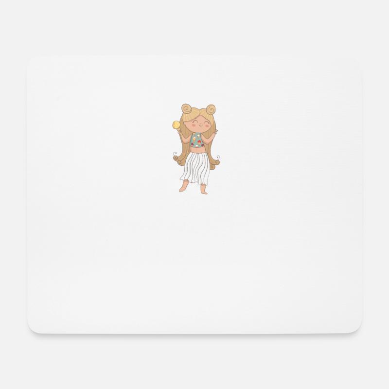 Hawaii Blumenmädchen - Mousepad (Querformat) - Weiß