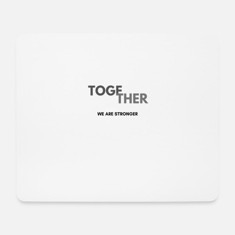 TOGETHER (Zusammenhalt) Tshirt & Geschenk Familie - Mousepad (Querformat) - Weiß