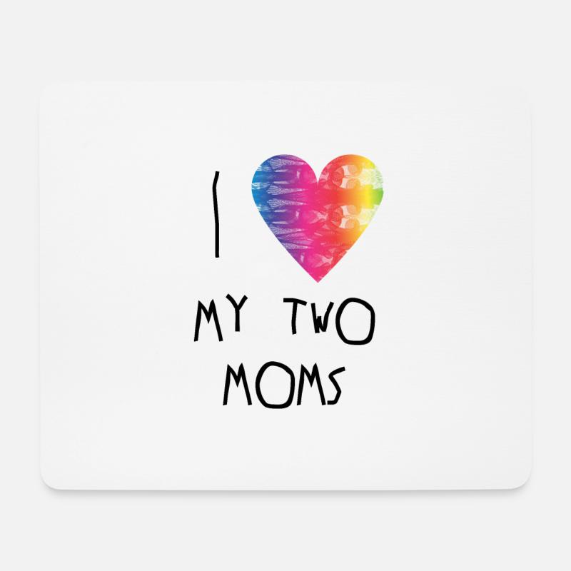 Geschenk für Regenbogenkind - LGBT Kind - 2 Moms - Mousepad (Querformat) - Weiß